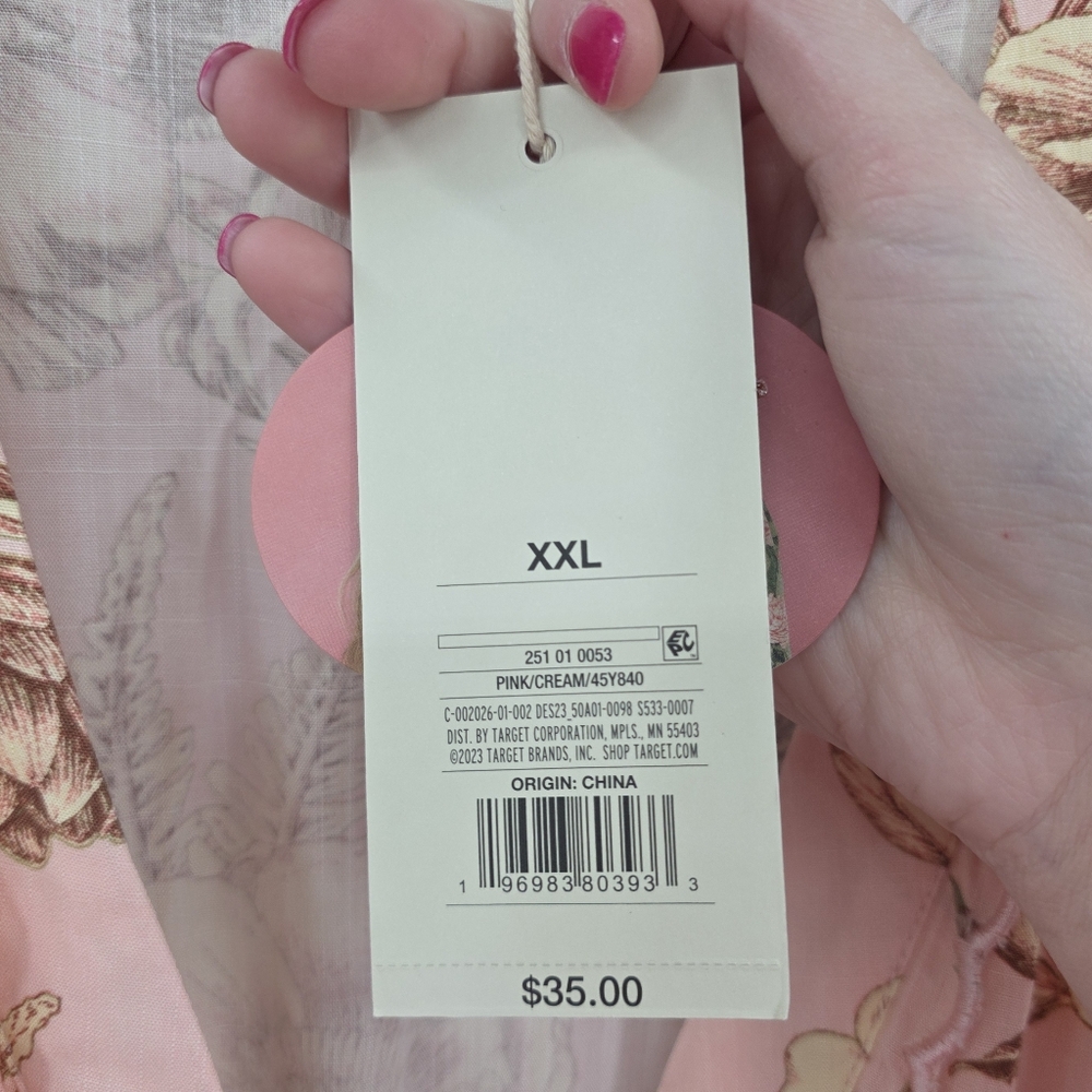 New AGUA BENDITA X TARGET Romantic Floral Print Flare Sleeve Romper XXL - Picture 4 of 7